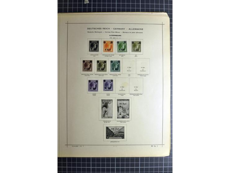1849/1942, ungebrauchte und gestempelte Sammlung mit besseren Ausgaben in 2 alten Schaubek-Alben, dazu kleines Einsteckbuch m