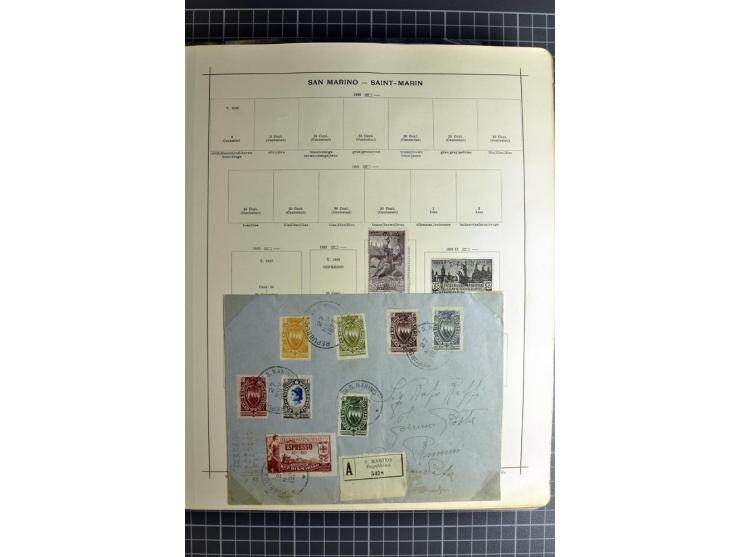 1849/1942, ungebrauchte und gestempelte Sammlung mit besseren Ausgaben in 2 alten Schaubek-Alben, dazu kleines Einsteckbuch m