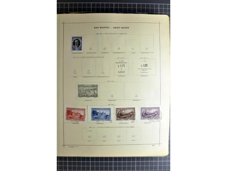 1849/1942, ungebrauchte und gestempelte Sammlung mit besseren Ausgaben in 2 alten Schaubek-Alben, dazu kleines Einsteckbuch m