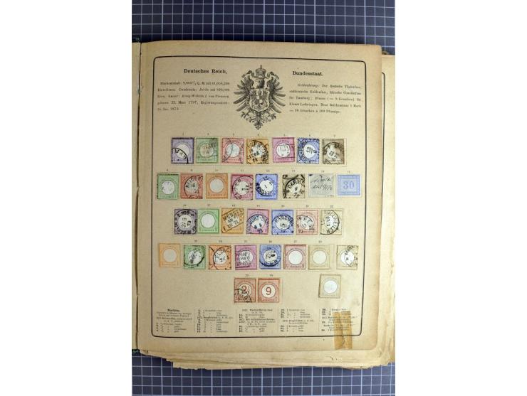 1840/1945 (ca.), ungebrauchte und gestempelte Sammlungen dabei ein guter Teil Altdeutschland und Deutsches Reich, Belgien, Fr