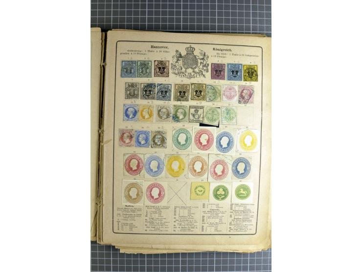 1840/1945 (ca.), ungebrauchte und gestempelte Sammlungen dabei ein guter Teil Altdeutschland und Deutsches Reich, Belgien, Fr
