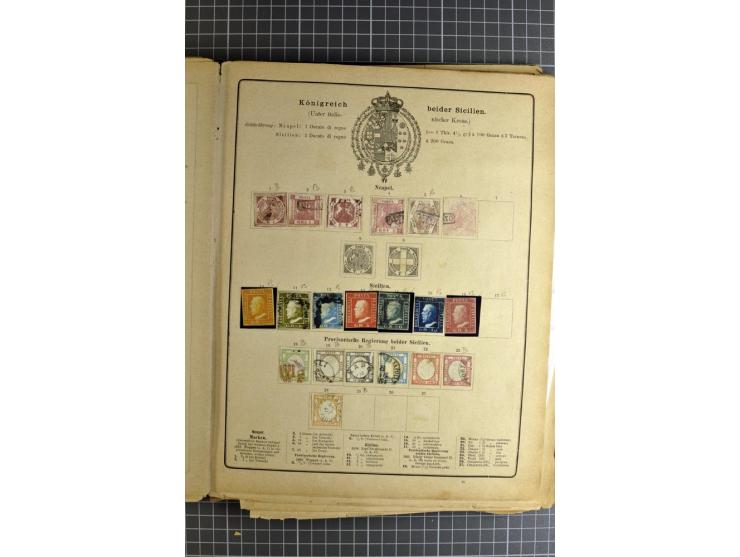 1840/1945 (ca.), ungebrauchte und gestempelte Sammlungen dabei ein guter Teil Altdeutschland und Deutsches Reich, Belgien, Fr