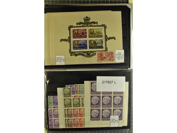 1880/1980 (ca.), Partie von über 13000 Marken und Blocks, dabei bessere Stücke, Abarten etc.; riesiger Katalogwert