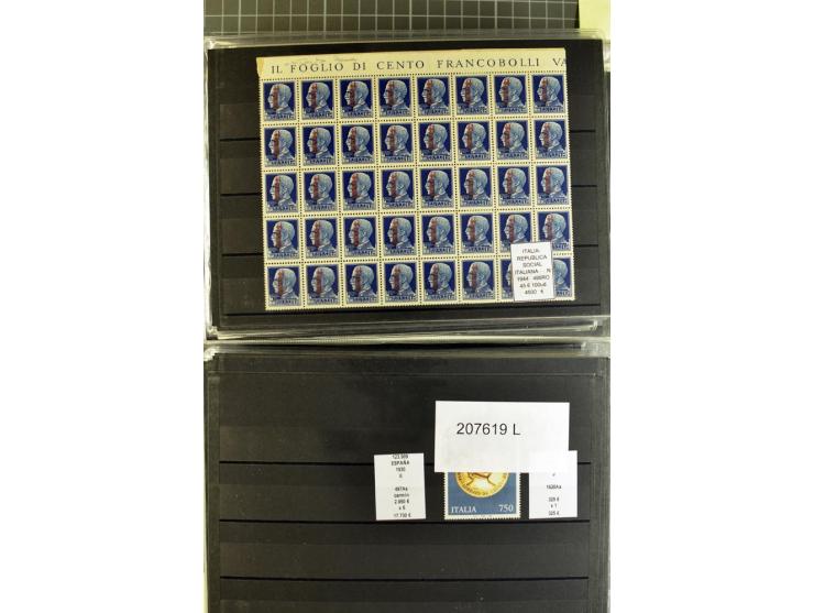 1880/1980 (ca.), Partie von über 13000 Marken und Blocks, dabei bessere Stücke, Abarten etc.; riesiger Katalogwert