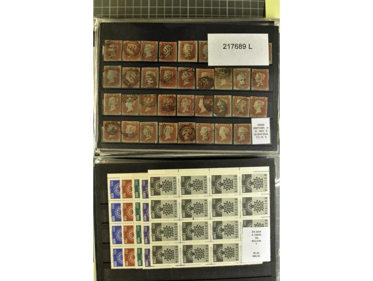 1880/1980 (ca.), Partie von über 13000 Marken und Blocks, dabei bessere Stücke, Abarten etc.; riesiger Katalogwert