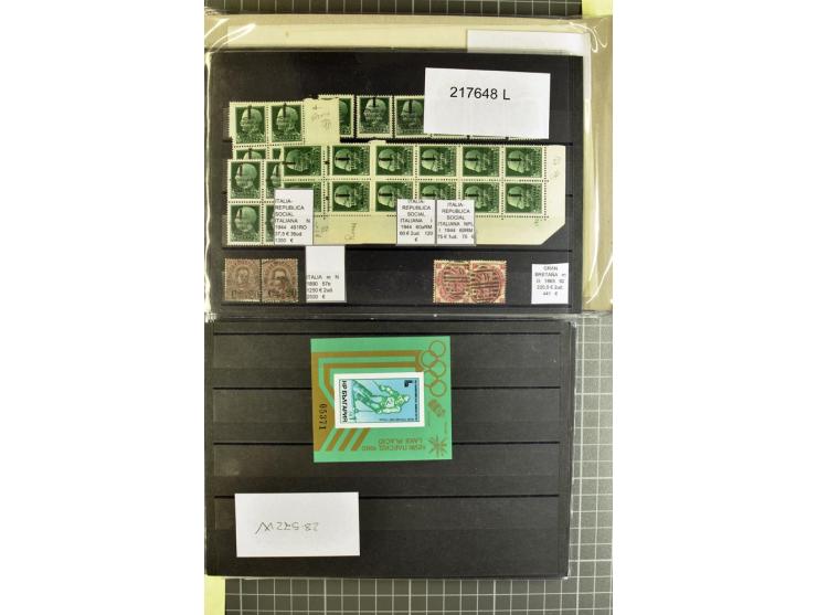 1880/1980 (ca.), Partie von über 13000 Marken und Blocks, dabei bessere Stücke, Abarten etc.; riesiger Katalogwert