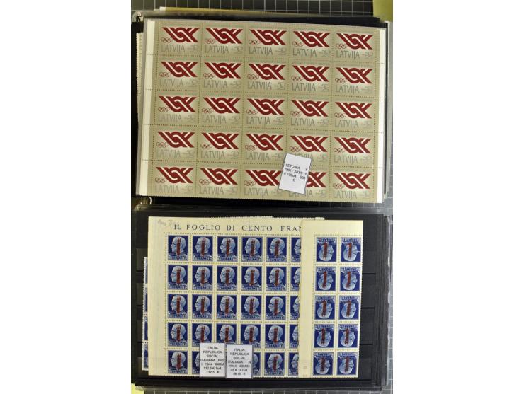 1880/1980 (ca.), Partie von über 13000 Marken und Blocks, dabei bessere Stücke, Abarten etc.; riesiger Katalogwert