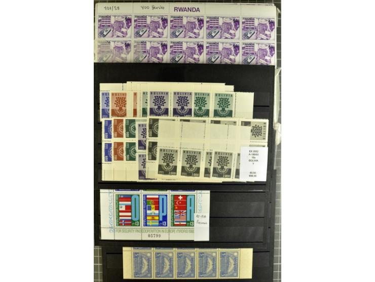 1880/1980 (ca.), Partie von über 13000 Marken und Blocks, dabei bessere Stücke, Abarten etc.; riesiger Katalogwert