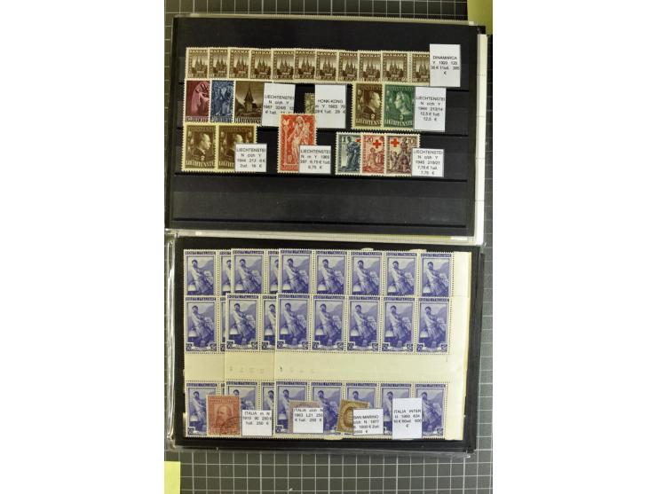 1880/1980 (ca.), Partie von über 13000 Marken und Blocks, dabei bessere Stücke, Abarten etc.; riesiger Katalogwert
