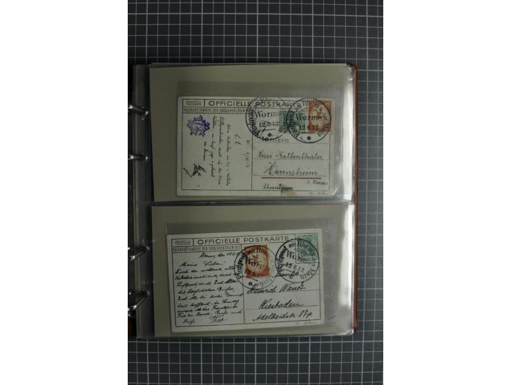 1912, Rhein/Main, 108 Karten, dabei verschiedene Daten und Orte, gute Ansichtskarten, Auslandskarte, Gelbe Hunde, Bunte Hunde