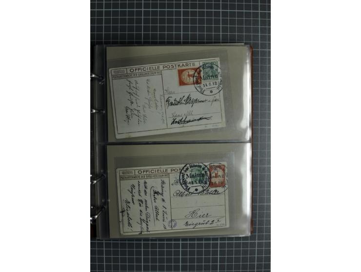 1912, Rhein/Main, 108 Karten, dabei verschiedene Daten und Orte, gute Ansichtskarten, Auslandskarte, Gelbe Hunde, Bunte Hunde