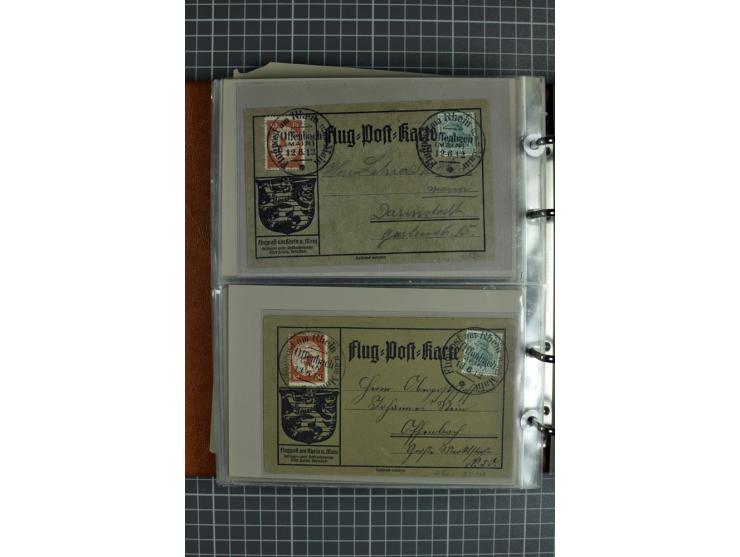 1912, Rhein/Main, 108 Karten, dabei verschiedene Daten und Orte, gute Ansichtskarten, Auslandskarte, Gelbe Hunde, Bunte Hunde