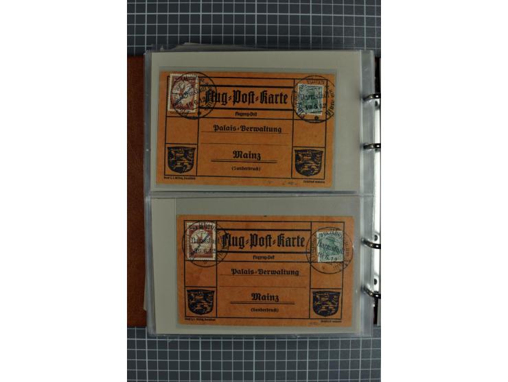 1912, Rhein/Main, 108 Karten, dabei verschiedene Daten und Orte, gute Ansichtskarten, Auslandskarte, Gelbe Hunde, Bunte Hunde