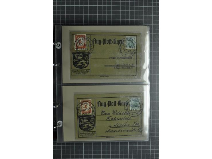 1912, Rhein/Main, 108 Karten, dabei verschiedene Daten und Orte, gute Ansichtskarten, Auslandskarte, Gelbe Hunde, Bunte Hunde