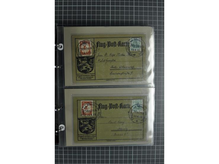 1912, Rhein/Main, 108 Karten, dabei verschiedene Daten und Orte, gute Ansichtskarten, Auslandskarte, Gelbe Hunde, Bunte Hunde