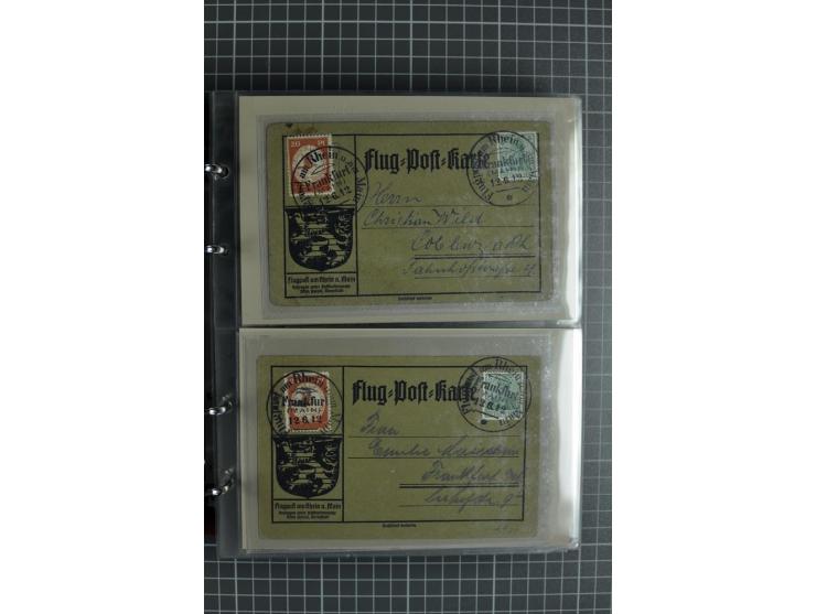 1912, Rhein/Main, 108 Karten, dabei verschiedene Daten und Orte, gute Ansichtskarten, Auslandskarte, Gelbe Hunde, Bunte Hunde