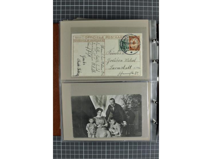 1912, Rhein/Main, 108 Karten, dabei verschiedene Daten und Orte, gute Ansichtskarten, Auslandskarte, Gelbe Hunde, Bunte Hunde