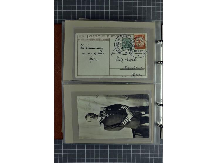 1912, Rhein/Main, 108 Karten, dabei verschiedene Daten und Orte, gute Ansichtskarten, Auslandskarte, Gelbe Hunde, Bunte Hunde