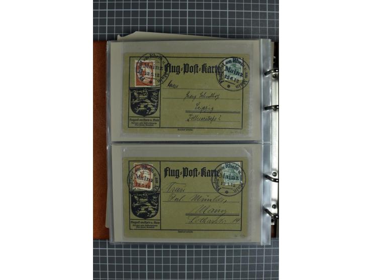 1912, Rhein/Main, 108 Karten, dabei verschiedene Daten und Orte, gute Ansichtskarten, Auslandskarte, Gelbe Hunde, Bunte Hunde