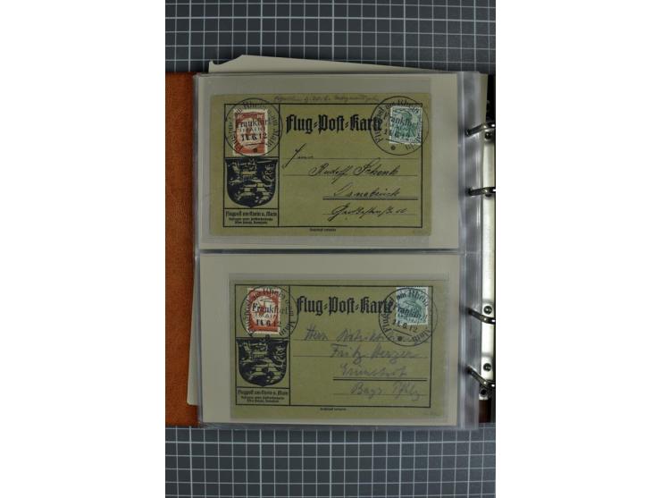 1912, Rhein/Main, 108 Karten, dabei verschiedene Daten und Orte, gute Ansichtskarten, Auslandskarte, Gelbe Hunde, Bunte Hunde
