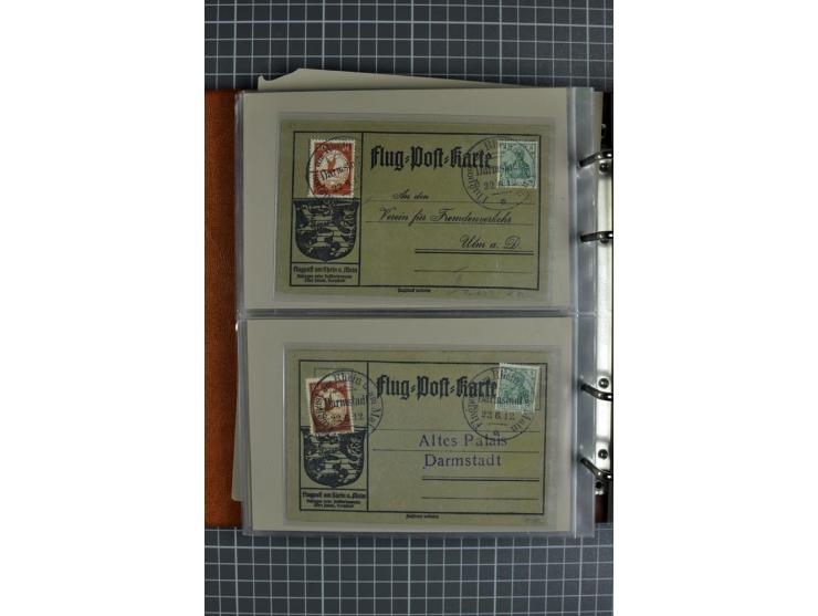 1912, Rhein/Main, 108 Karten, dabei verschiedene Daten und Orte, gute Ansichtskarten, Auslandskarte, Gelbe Hunde, Bunte Hunde