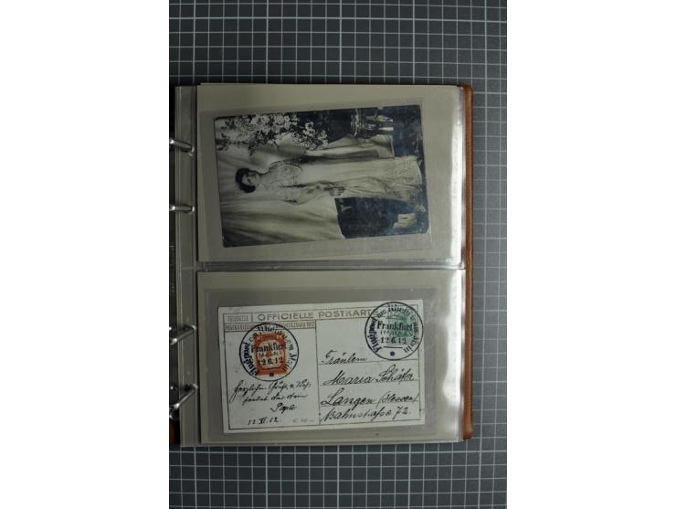 1912, Rhein/Main, 108 Karten, dabei verschiedene Daten und Orte, gute Ansichtskarten, Auslandskarte, Gelbe Hunde, Bunte Hunde