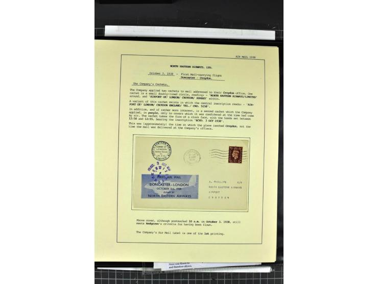 1933/39, Luftpost der britischen Inseln, hochinteressante Sammlung von 45 Briefen, alles sauber und ausführlich auf Vordruckb