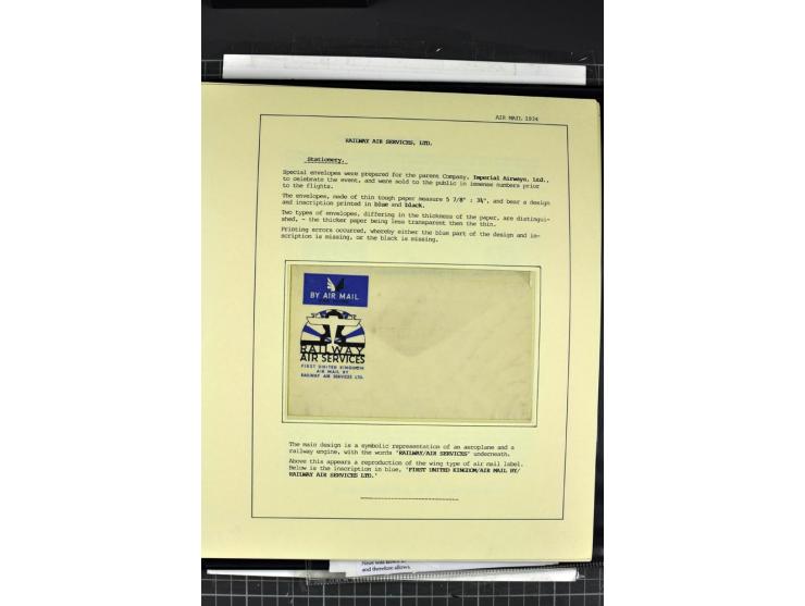 1933/39, Luftpost der britischen Inseln, hochinteressante Sammlung von 45 Briefen, alles sauber und ausführlich auf Vordruckb