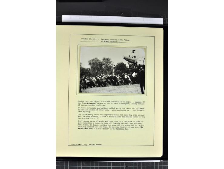 1934, MacRobertson Air Race England-Australia, interessante Sammlung von 13 Briefen, beginnend mit einer Broschüre von Major 