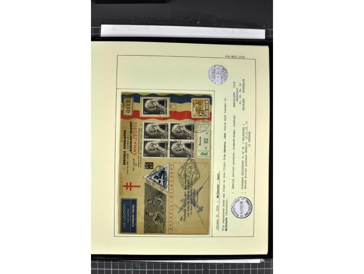 1934, MacRobertson Air Race England-Australia, interessante Sammlung von 13 Briefen, beginnend mit einer Broschüre von Major 