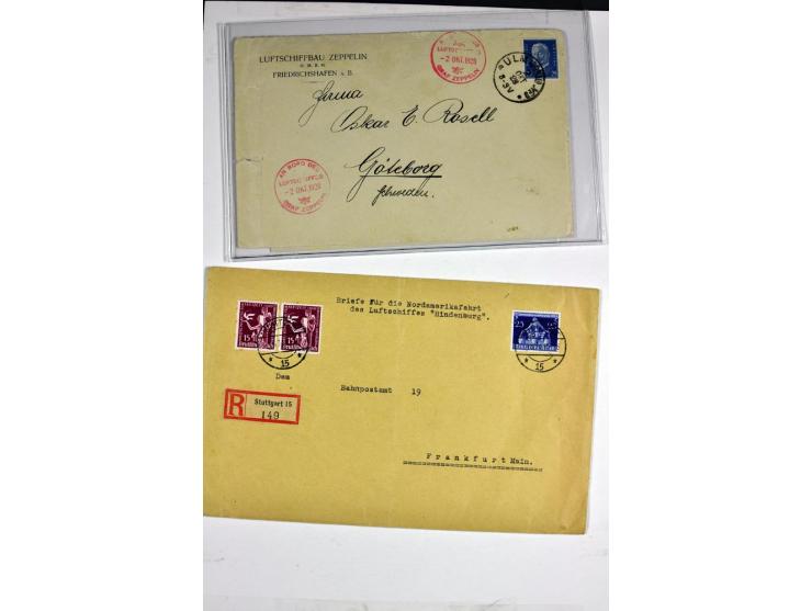 1912/1939, umfangreicher Sammlungsposten mit fast 130 Briefen und Karten ink. Rhein/Main-Flugpost, dabei Pionierpost, bessere