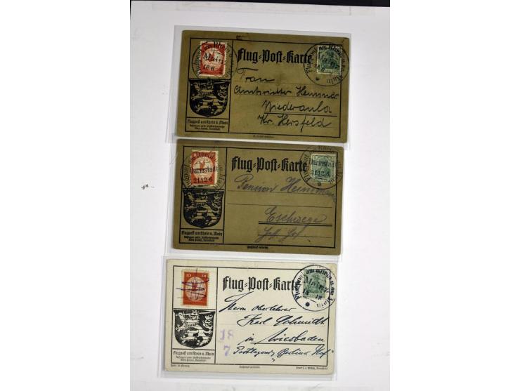 1912/1939, umfangreicher Sammlungsposten mit fast 130 Briefen und Karten ink. Rhein/Main-Flugpost, dabei Pionierpost, bessere