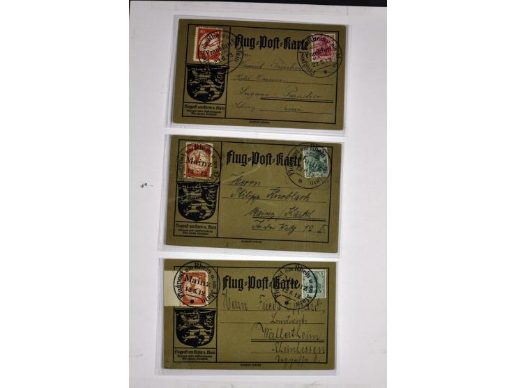 1912/1939, umfangreicher Sammlungsposten mit fast 130 Briefen und Karten ink. Rhein/Main-Flugpost, dabei Pionierpost, bessere
