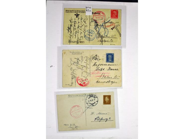 1912/1939, umfangreicher Sammlungsposten mit fast 130 Briefen und Karten ink. Rhein/Main-Flugpost, dabei Pionierpost, bessere