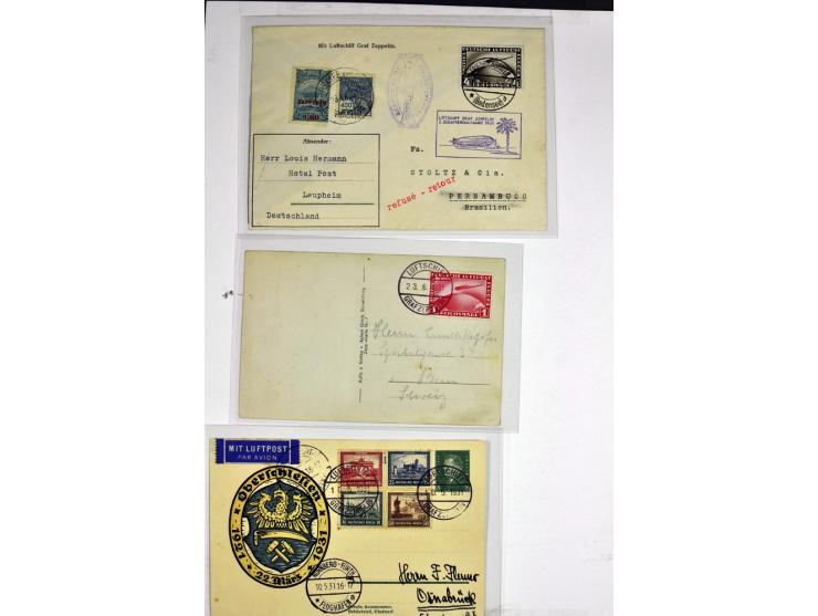 1912/1939, umfangreicher Sammlungsposten mit fast 130 Briefen und Karten ink. Rhein/Main-Flugpost, dabei Pionierpost, bessere
