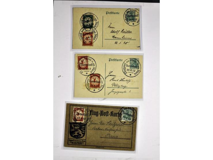 1912/1939, umfangreicher Sammlungsposten mit fast 130 Briefen und Karten ink. Rhein/Main-Flugpost, dabei Pionierpost, bessere