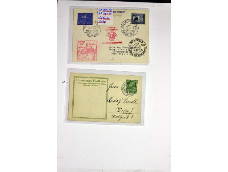 1912/1939, umfangreicher Sammlungsposten mit fast 130 Briefen und Karten ink. Rhein/Main-Flugpost, dabei Pionierpost, bessere