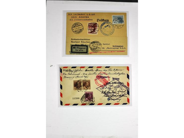 1912/1939, umfangreicher Sammlungsposten mit fast 130 Briefen und Karten ink. Rhein/Main-Flugpost, dabei Pionierpost, bessere