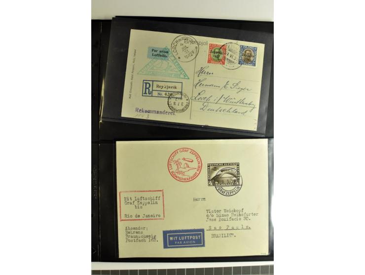 1930/36, hochinteressante Partie von 41 Briefe und Karten, dabei viele gute Frankaturen u.a. Deutsches Reich Mi.-Nr. 439-39 (