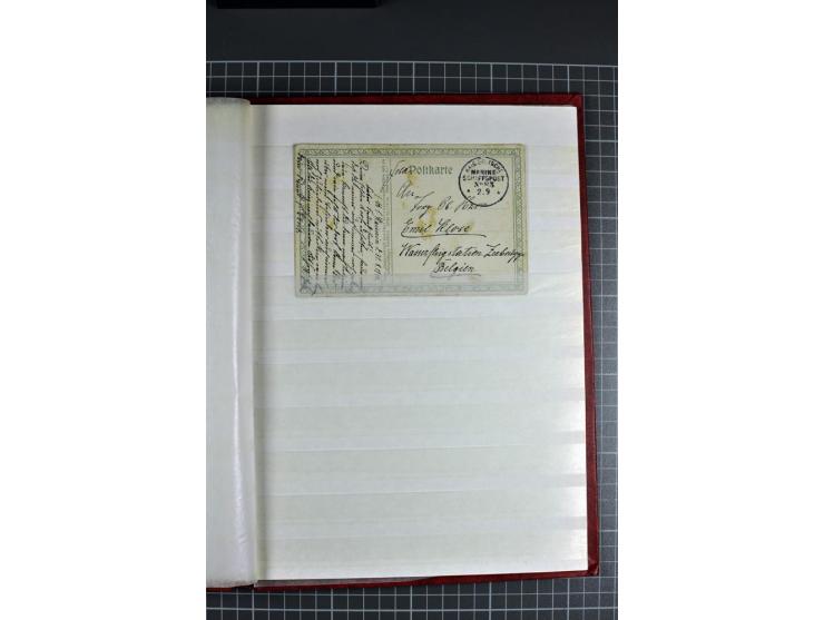 1887/1911, kleine Sammlung von 20 Briefen/Karten und 8 Briefstücken sowie 2 Einzelwerten, teils minimal fleckig, sonst gute E
