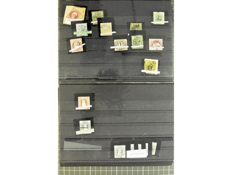 Braunschweig bis Schleswig Holstein, Händlerposten mit meist gestempelten Marken auf Steckkarten mit viel mittlerem Material,