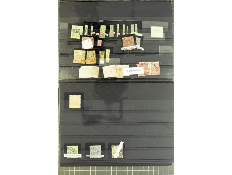 Braunschweig bis Schleswig Holstein, Händlerposten mit meist gestempelten Marken auf Steckkarten mit viel mittlerem Material,