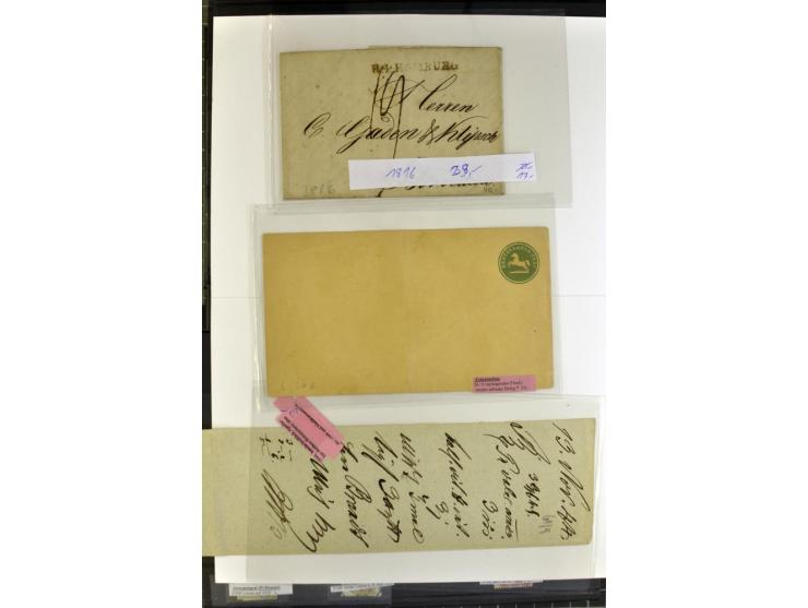 Braunschweig bis Schleswig Holstein, Händlerposten mit meist gestempelten Marken auf Steckkarten mit viel mittlerem Material,