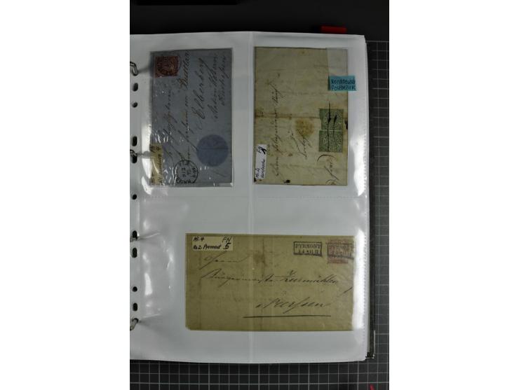 1840/1919, Baden bis Württemberg, Partie Briefe ab Vorphila mit Schwerpunkt NDP, dabei EF und MEF, Paketbegleitbriefe, intere