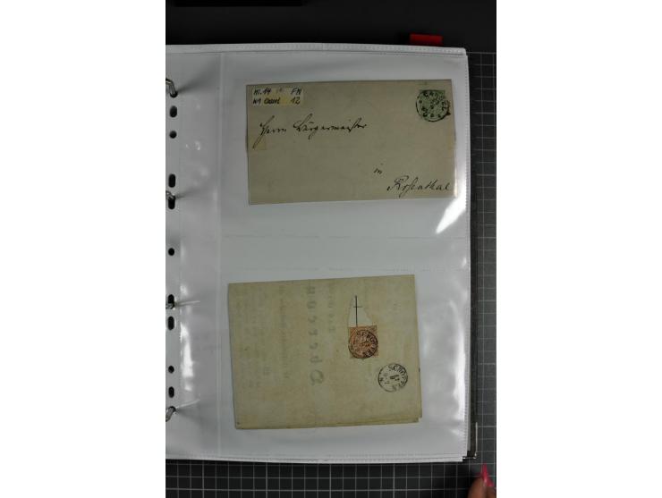 1840/1919, Baden bis Württemberg, Partie Briefe ab Vorphila mit Schwerpunkt NDP, dabei EF und MEF, Paketbegleitbriefe, intere