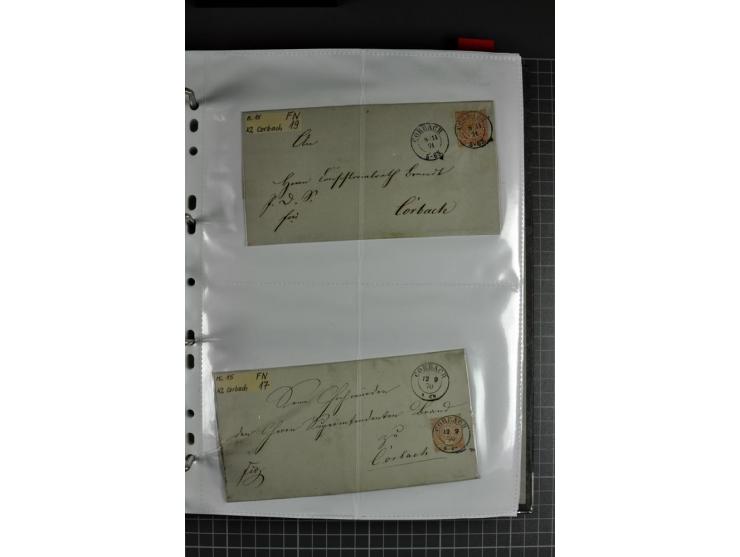 1840/1919, Baden bis Württemberg, Partie Briefe ab Vorphila mit Schwerpunkt NDP, dabei EF und MEF, Paketbegleitbriefe, intere