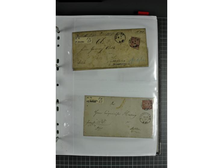 1840/1919, Baden bis Württemberg, Partie Briefe ab Vorphila mit Schwerpunkt NDP, dabei EF und MEF, Paketbegleitbriefe, intere