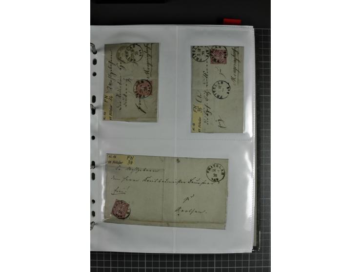 1840/1919, Baden bis Württemberg, Partie Briefe ab Vorphila mit Schwerpunkt NDP, dabei EF und MEF, Paketbegleitbriefe, intere