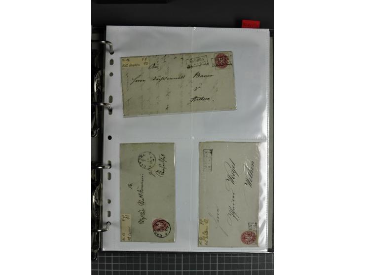 1840/1919, Baden bis Württemberg, Partie Briefe ab Vorphila mit Schwerpunkt NDP, dabei EF und MEF, Paketbegleitbriefe, intere