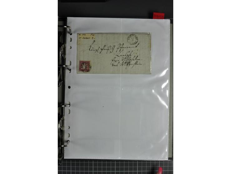 1840/1919, Baden bis Württemberg, Partie Briefe ab Vorphila mit Schwerpunkt NDP, dabei EF und MEF, Paketbegleitbriefe, intere